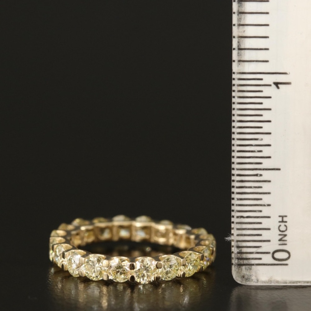 3 Carat Yellow diamond eternity band - Picture 8 of 11